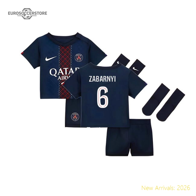 2025-2026 PSG Home Baby Kit (Zabarnyi 6)-Vantage Point Soccer